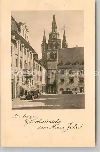 AK / Ansichtskarte Ansbach Mittelfranken Stadthaus Gumbertuskirche Kat. Ansbach