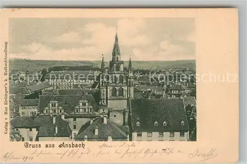AK / Ansichtskarte Ansbach Mittelfranken Panorama Schloss Kat. Ansbach