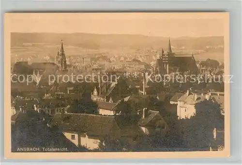 AK / Ansichtskarte Ansbach Mittelfranken Panorama Kat. Ansbach