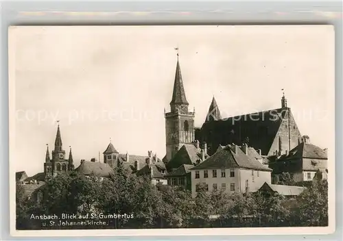 AK / Ansichtskarte Ansbach Mittelfranken Gumbertuskirche Johanneskirche Kat. Ansbach