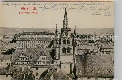 AK / Ansichtskarte Ansbach Mittelfranken Gumbertuskirche Kat. Ansbach