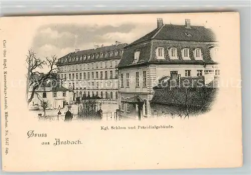 AK / Ansichtskarte Ansbach Mittelfranken Schloss Praesidialgebaeude Kat. Ansbach