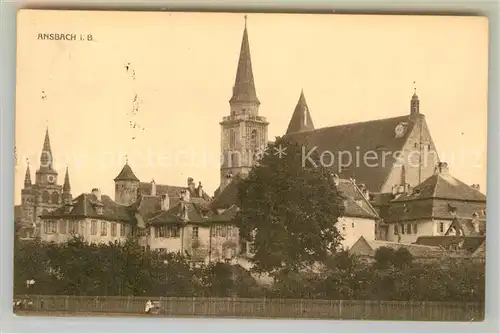 AK / Ansichtskarte Ansbach Mittelfranken Kirchen  Kat. Ansbach