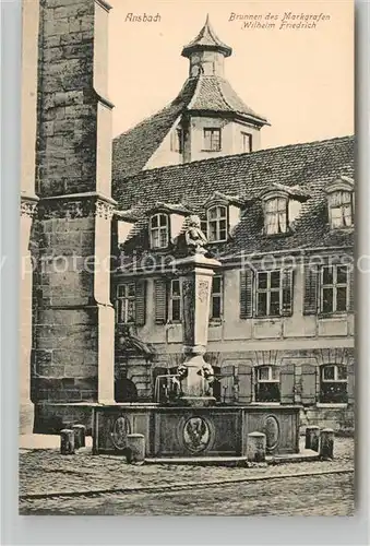 AK / Ansichtskarte Ansbach Mittelfranken Markgrafen Brunnen Wilhelm Friedrich Kat. Ansbach