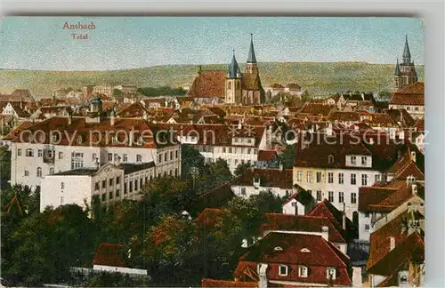 AK / Ansichtskarte Ansbach Mittelfranken Panorama Kat. Ansbach