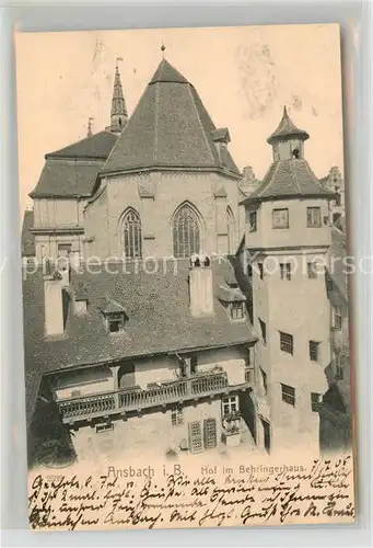 AK / Ansichtskarte Ansbach Mittelfranken Hof Behringerhaus Kat. Ansbach