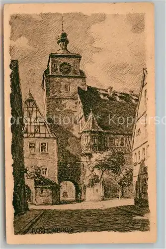 AK / Ansichtskarte Rothenburg Tauber Weisser Turm Kat. Rothenburg ob der Tauber