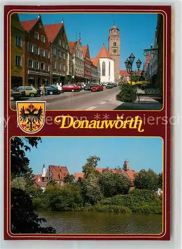 AK / Ansichtskarte Donauwoerth Partie an der Donau Kirche Kat. Donauwoerth
