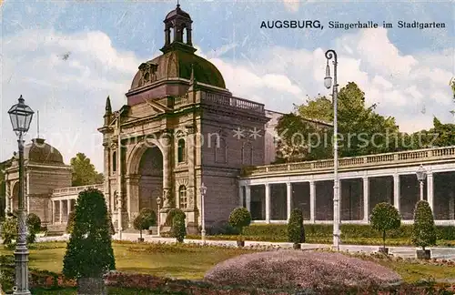 AK / Ansichtskarte Augsburg Saengerhalle im Stadtgarten Kat. Augsburg