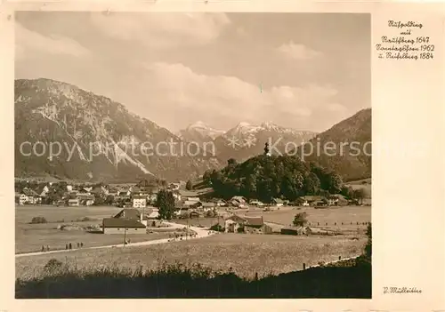 AK / Ansichtskarte Ruhpolding mit Rauschberg Sonntagshorn und Reifelberg Kat. Ruhpolding