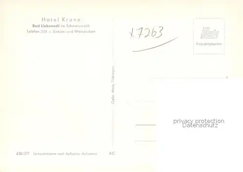 AK / Ansichtskarte Bad Liebenzell Hotel Krone Speise und Weinstube Kat. Bad Liebenzell