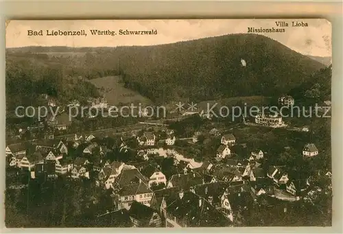 AK / Ansichtskarte Bad Liebenzell Panorama mit Missionshaus und Villa Lioba Kat. Bad Liebenzell