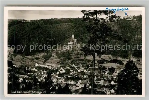 AK / Ansichtskarte Bad Liebenzell Panorama mit Burg Kat. Bad Liebenzell