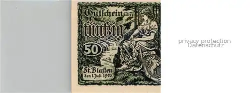 AK / Ansichtskarte St Blasien Fuenfzig Pfennig Gutschein Kat. St. Blasien