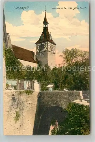 AK / Ansichtskarte Bad Liebenzell Stadtkirche am Muehlbach Kat. Bad Liebenzell