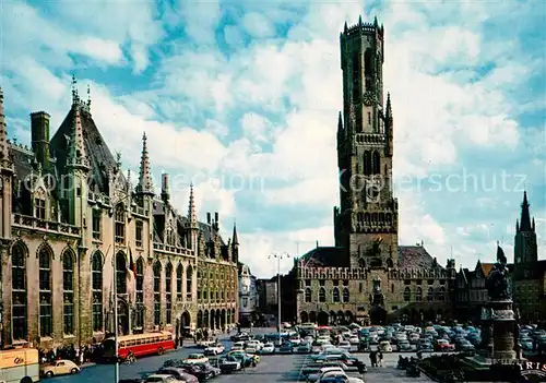 AK / Ansichtskarte Brugge Grote Markt Grande Place Belfried Kat. 