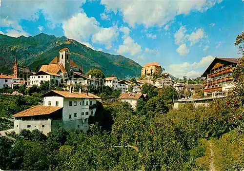 AK / Ansichtskarte Scena Merano Teilansicht mit Kirche Kat. Scena Schenna