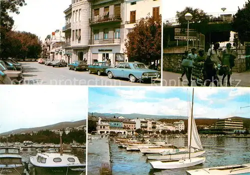 AK / Ansichtskarte Crikvenica Kroatien Strassenpartie Hafen Kat. Kroatien