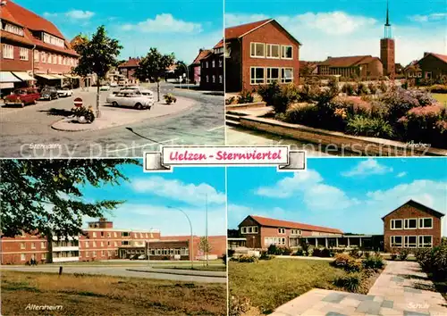 AK / Ansichtskarte Uelzen Lueneburger Heide Sternviertel Sternplatz Altenheim Schule Kirche Kat. Uelzen