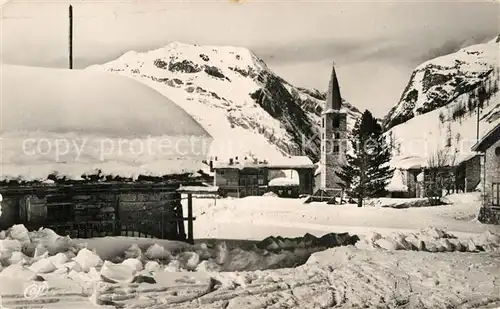 AK / Ansichtskarte Val d Isere Le Clocher en hiver Kat. Val d Isere