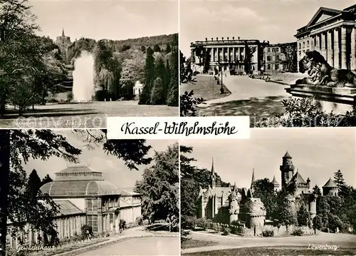 AK / Ansichtskarte Wilhelmshoehe Kassel Schloss Loewenburg Gewaechshaus Herkules Kat. Kassel