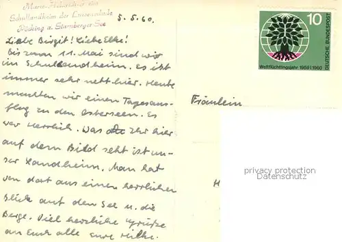AK / Ansichtskarte Poecking Starnberg Marie Heldrich Heim Kat. Poecking