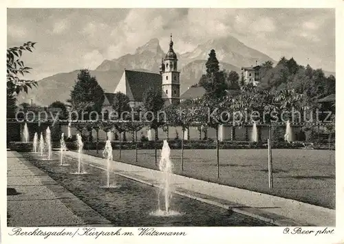 AK / Ansichtskarte Berchtesgaden Kurpark Watzmann  Kat. Berchtesgaden