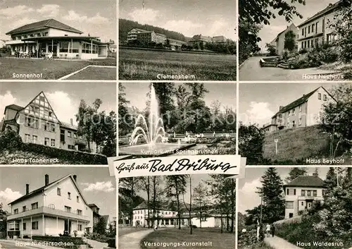 AK / Ansichtskarte Bad Driburg Sonnenhof Clemensheim Haus Neuhaus Haus Beyhoff Kurpark  Kat. Bad Driburg