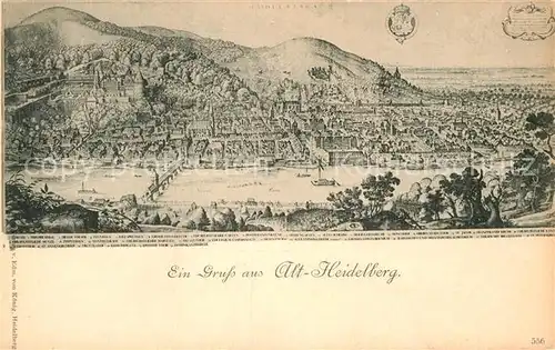 AK / Ansichtskarte Heidelberg Neckar Altes Staedtebild Kat. Heidelberg