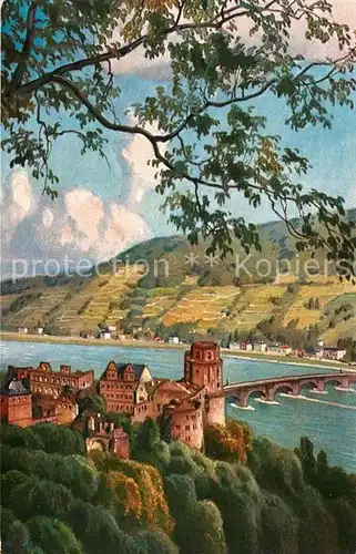 AK / Ansichtskarte Heidelberg Neckar Schloss und alte Bruecke Kat. Heidelberg