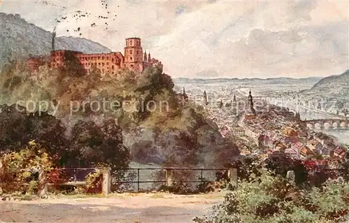 AK / Ansichtskarte Heidelberg Neckar Blick von der Schlossterrasse Kat. Heidelberg