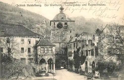 AK / Ansichtskarte Heidelberg Neckar Wartturm Ludwigsbau Ruprechtsbau Kat. Heidelberg