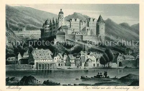 AK / Ansichtskarte Heidelberg Neckar Schloss vor der Zerstoerung 1620 Kat. Heidelberg