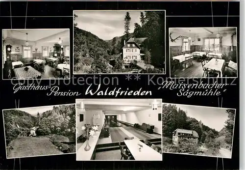 AK / Ansichtskarte Bad Liebenzell Gasthaus Pension Waldfrieden Maisenbacher Saegmuehle Kegelbahn Kat. Bad Liebenzell