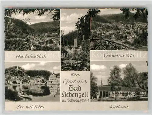AK / Ansichtskarte Bad Liebenzell Panorama See mit Burg Kurhaus Kat. Bad Liebenzell