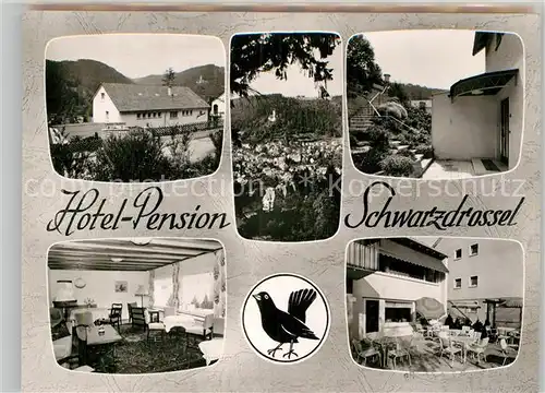 AK / Ansichtskarte Bad Liebenzell Hotel Pension Schwarzdrossel Terrasse Kat. Bad Liebenzell