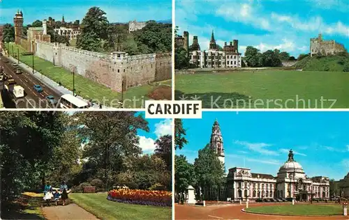 AK / Ansichtskarte Cardiff Wales Castle Keep Roath Park Civic Centre Kat. Cardiff