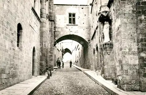 AK / Ansichtskarte Rhodos Rhodes aegaeis Rue des Chevaliers Rittergasse Kat. 