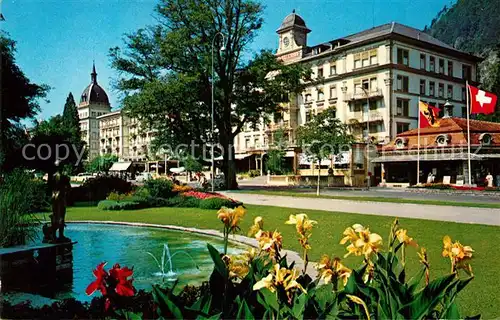 AK / Ansichtskarte Interlaken BE Hoeheweg mit Hotel Viktoria und Schweizerhof Kat. Interlaken