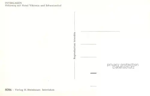 AK / Ansichtskarte Interlaken BE Hoeheweg mit Hotel Viktoria und Schweizerhof Kat. Interlaken