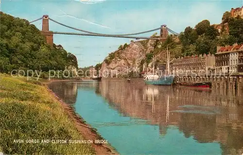 AK / Ansichtskarte Bristol UK Avon Gorge and Clifton Suspension Bridge Kettenbruecke Kat. Bristol City of