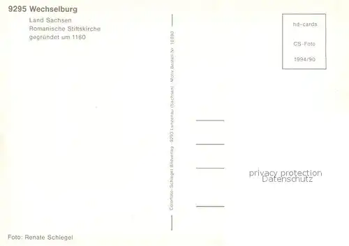 AK / Ansichtskarte Wechselburg Romanische Stiftskirche 12. Jhdt. Kat. Wechselburg