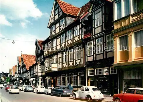 AK / Ansichtskarte Celle Niedersachsen Schuhstrasse Hotel Borchers Giebelhaeuser Fachwerkhaeuser Kat. Celle