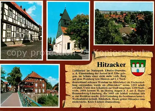AK / Ansichtskarte Hitzacker Elbe Zollhaus Kirche Blick vom Weinberg Drawehnertorschaenke Geschichte Kat. Hitzacker (Elbe)