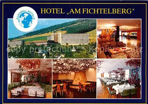 AK / Ansichtskarte Oberwiesenthal Erzgebirge Euromill Hotel Am Fichtelberg Foyer Restaurant Knappenstube Kat. Oberwiesenthal