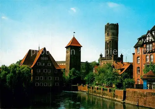 AK / Ansichtskarte Lueneburg Blick auf die alte Ratsmuehle und Wassertuerme Kat. Lueneburg