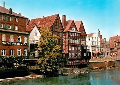 AK / Ansichtskarte Alt Lueneburg Haeuserpartie am Fluss Altstadt