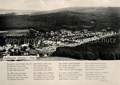 AK / Ansichtskarte Schieder Schwalenberg Gedicht Fr. Wienke  Kat. Schieder Schwalenberg