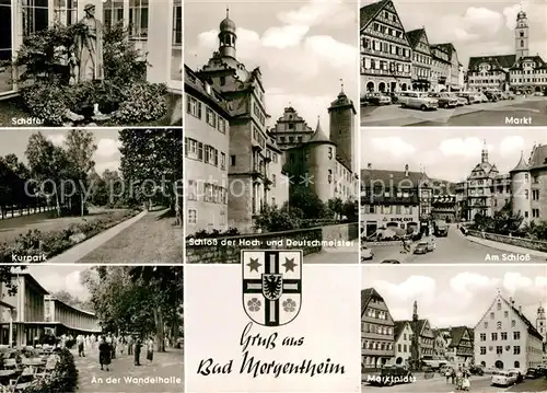 AK / Ansichtskarte Bad Mergentheim Schaefer Markt Schloss Marktplatz Kurpark  Kat. Bad Mergentheim