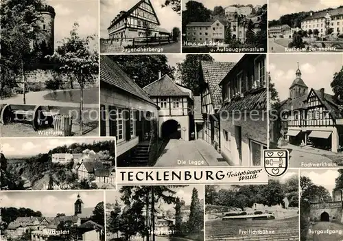 AK / Ansichtskarte Tecklenburg Jugendherberge Kurheim Bahnhofstrasse Freilichtbuehne Kat. Tecklenburg